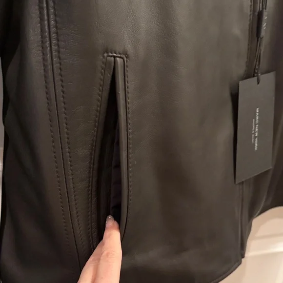 Marc New York Men's Black Leather Jacket
